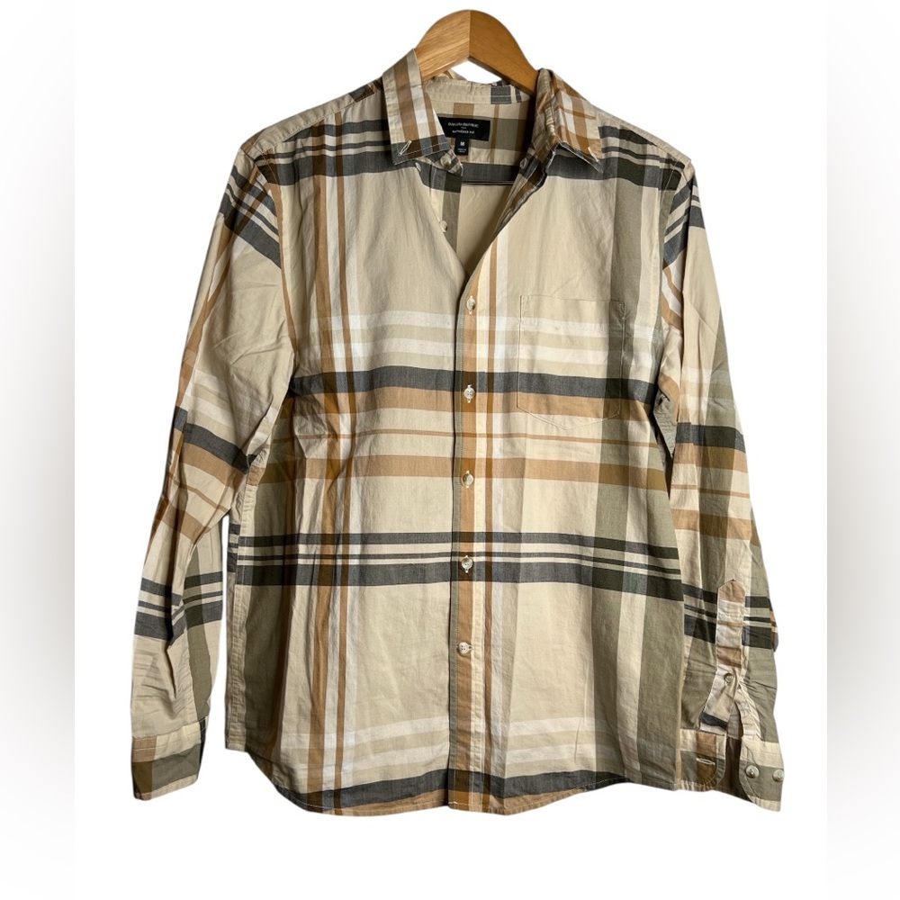 Banana Republic Men’s Multicolor Plaid Shirt – Untucked Fit